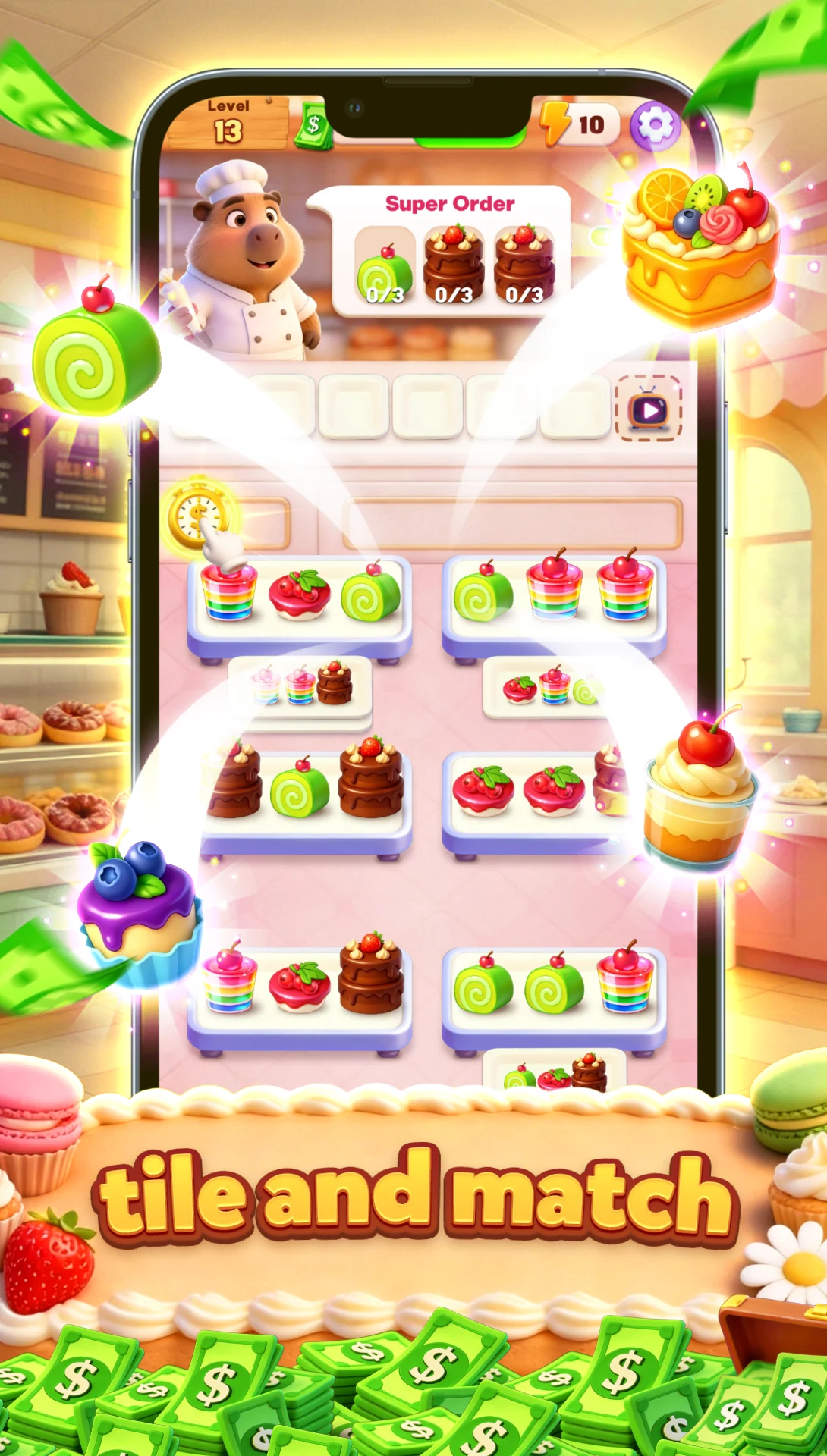 Sweet Factory Tiles Match screenshot